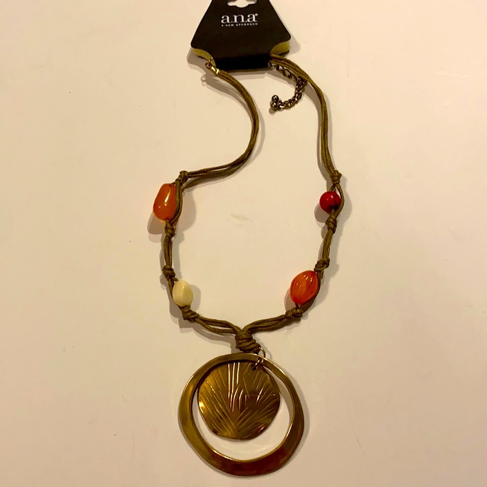 a.n.a. Bead & Pendant Statement Casual Necklace New